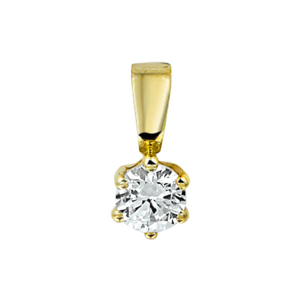 hanger zirkonia 14K geelgoud - Afbeelding 3