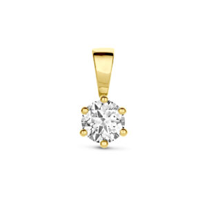 hanger zirkonia 14K geelgoud