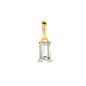 hanger zirkonia 14K geelgoud