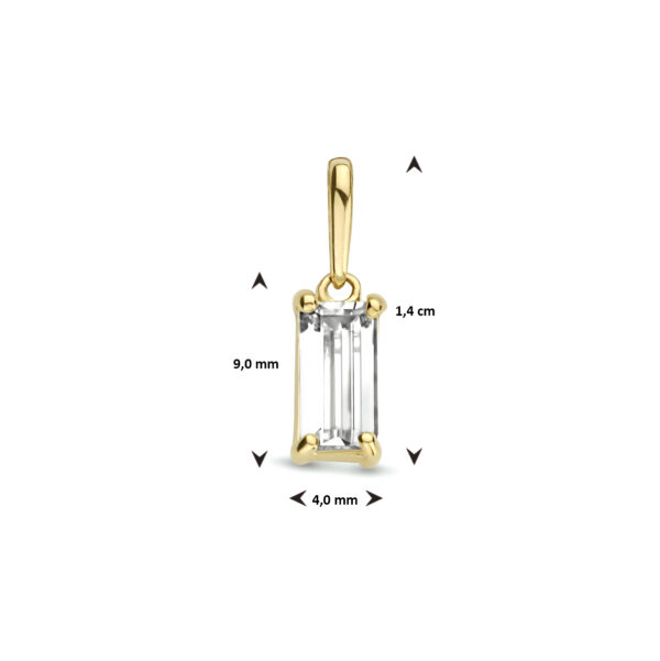 hanger zirkonia 14K geelgoud - Afbeelding 4