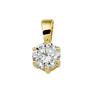 hanger zirkonia 14K geelgoud