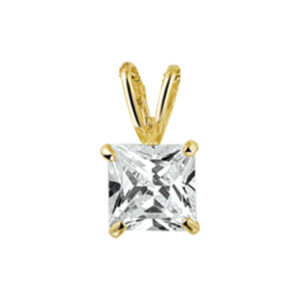 hanger zirkonia 14K geelgoud