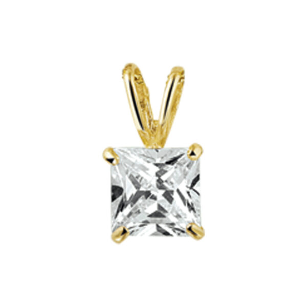 hanger zirkonia 14K geelgoud