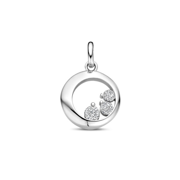 hanger zirkonia 18 mm zilver gerhodineerd