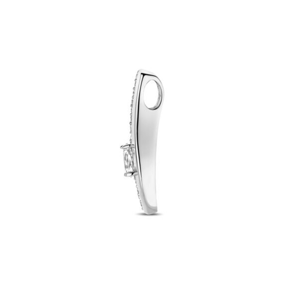 hanger zirkonia 21 mm zilver gerhodineerd - Afbeelding 3