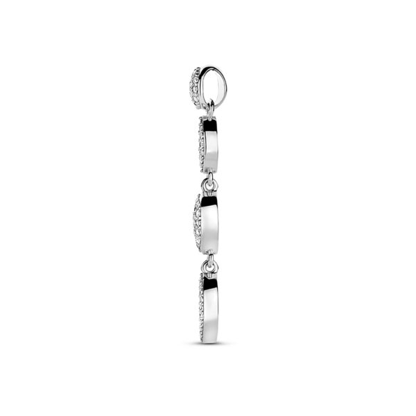hanger zirkonia 37 mm zilver gerhodineerd - Afbeelding 3