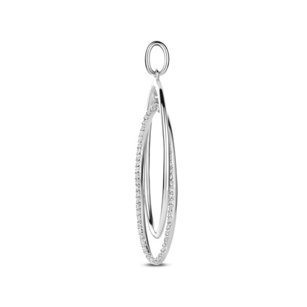 hanger zirkonia 50 mm zilver gerhodineerd - Afbeelding 3