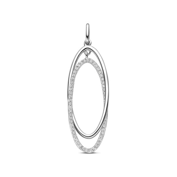 hanger zirkonia 50 mm zilver gerhodineerd