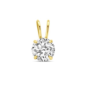 hanger zirkonia 9 mm 14K geelgoud