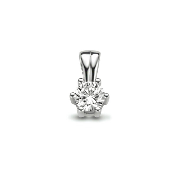 hanger zirkonia 9,3 mm zilver gerhodineerd