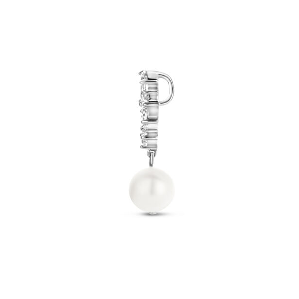 hanger zirkonia parel zilver gerhodineerd - Afbeelding 3