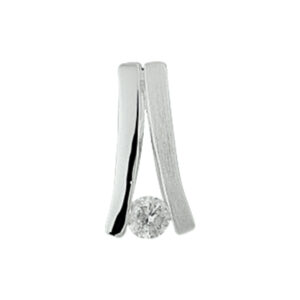 hanger zirkonia poli/mat zilver gerhodineerd