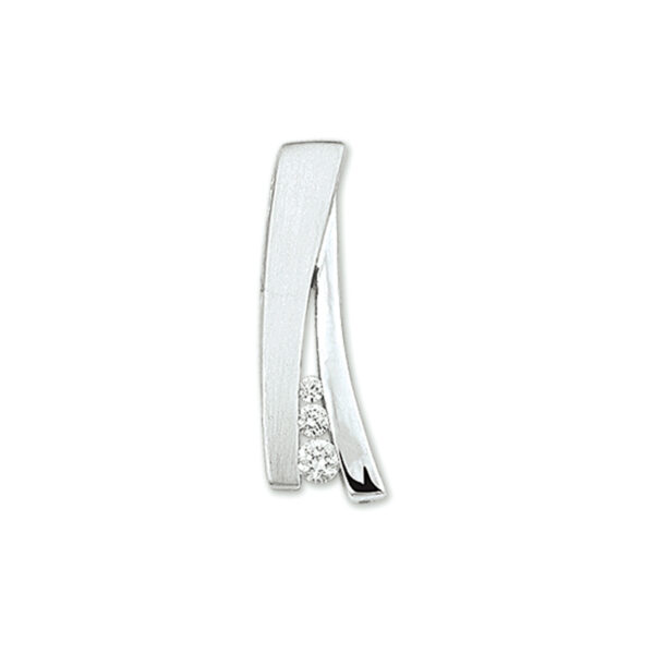 hanger zirkonia poli/mat zilver gerhodineerd