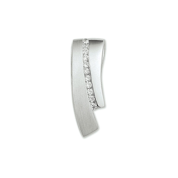 hanger zirkonia poli/mat zilver gerhodineerd