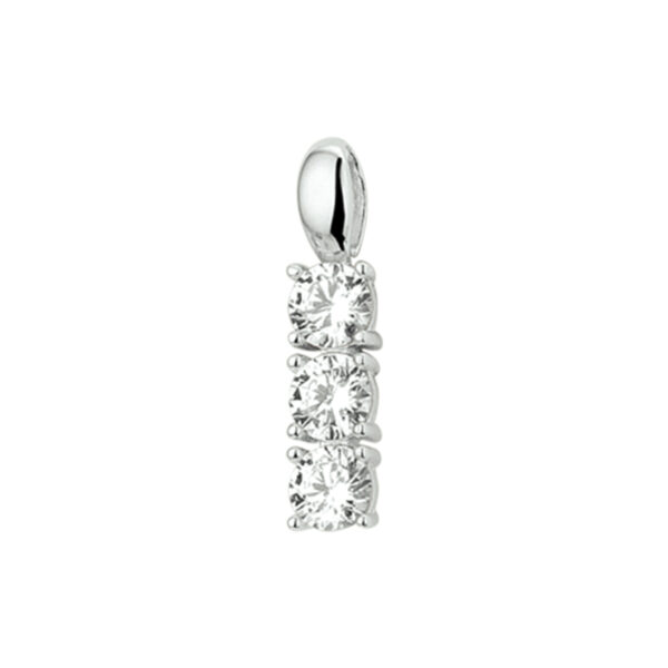 hanger zirkonia zilver gerhodineerd - Afbeelding 2