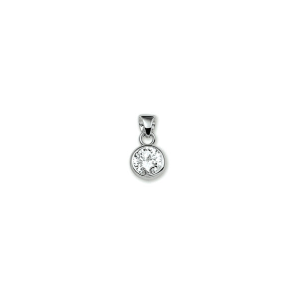 hanger zirkonia zilver gerhodineerd