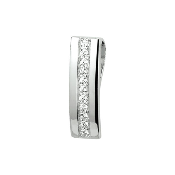 hanger zirkonia zilver gerhodineerd