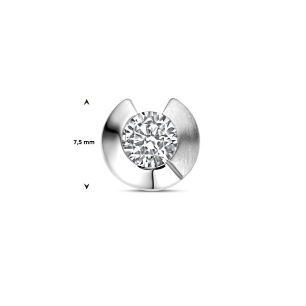 hanger zirkonia zilver gerhodineerd - Afbeelding 4