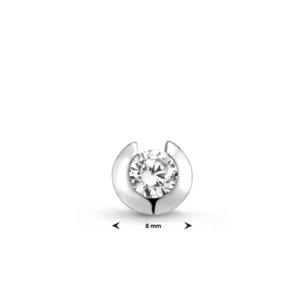 hanger zirkonia zilver gerhodineerd - Afbeelding 4