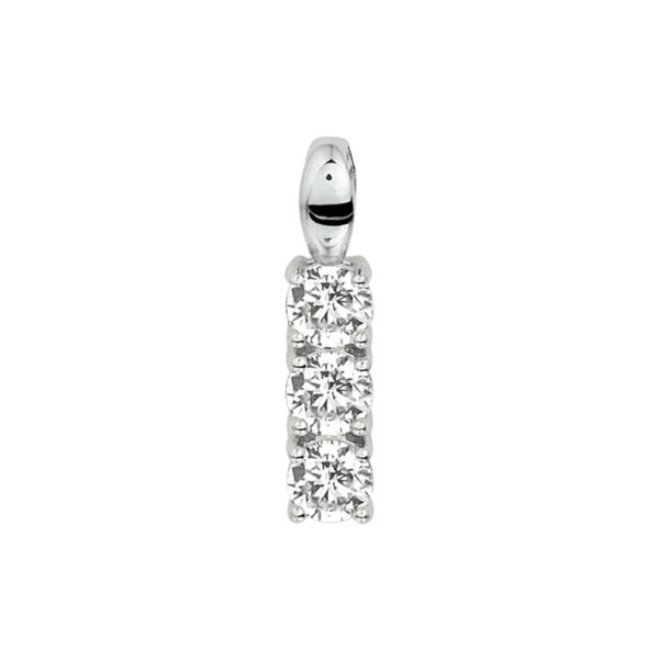 hanger zirkonia zilver gerhodineerd