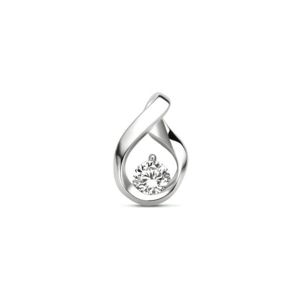 hanger zirkonia zilver gerhodineerd