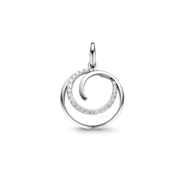hanger zirkonia zilver gerhodineerd