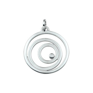 hanger zirkonia zilver gerhodineerd