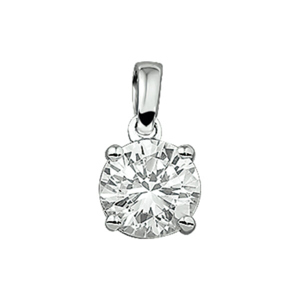 hanger zirkonia zilver gerhodineerd