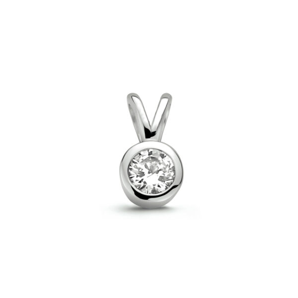 hanger zirkonia zilver gerhodineerd