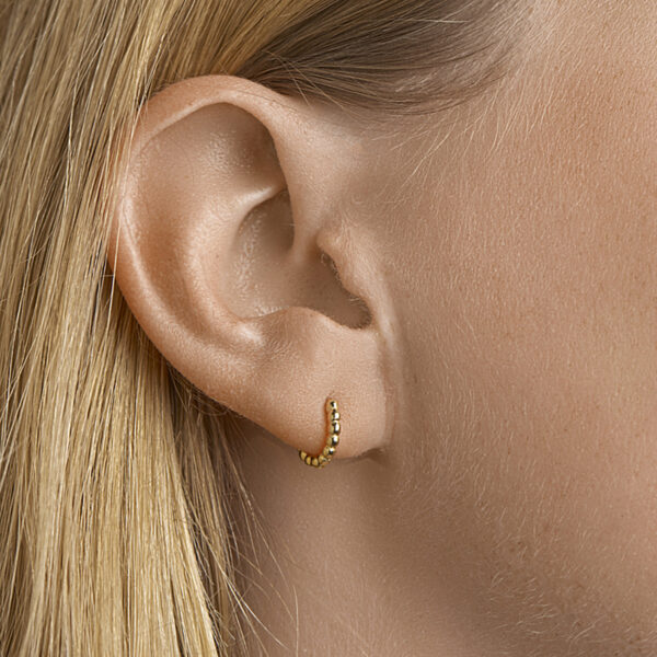 klapoorringen 1 micron 11 mm zilver verguld (geel) - Afbeelding 2