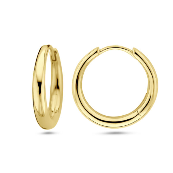 klapoorringen 1 micron zilver verguld (geel) - Afbeelding 3