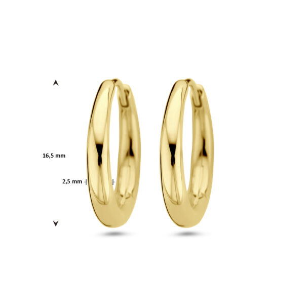 klapoorringen 1 micron zilver verguld (geel) - Afbeelding 4