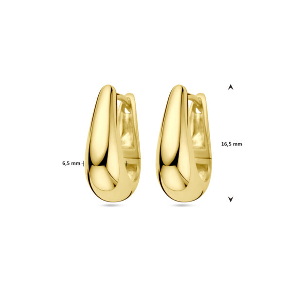 klapoorringen 1 micron zilver verguld (geel) - Afbeelding 4