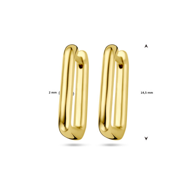 klapoorringen 1 micron zilver verguld (geel) - Afbeelding 4
