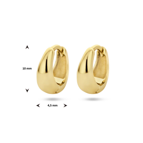 klapoorringen 1 micron zilver verguld (geel) - Afbeelding 4