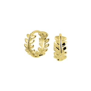 klapoorringen 1 micron zilver verguld (geel)