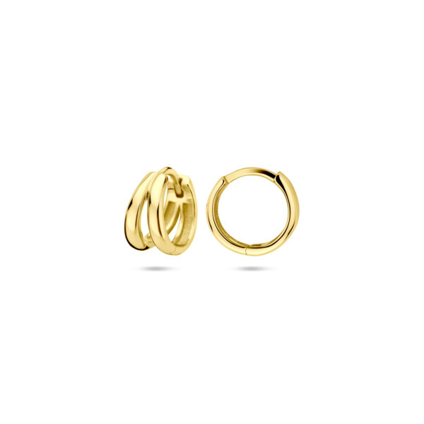 klapoorringen 10 mm  1 micron zilver verguld (geel) - Afbeelding 3