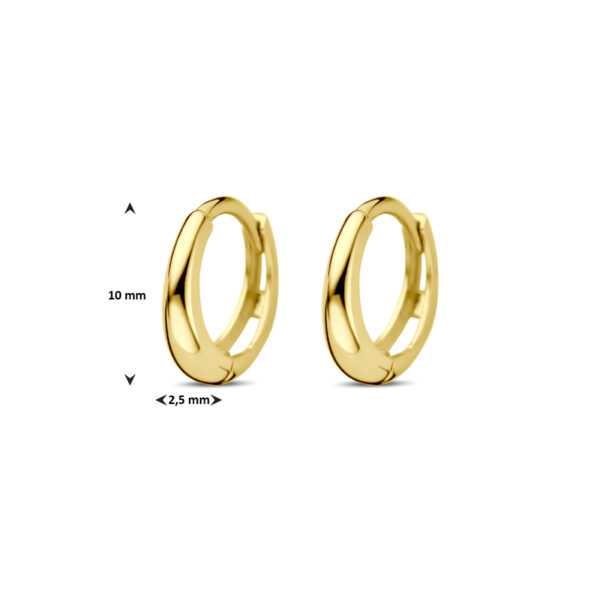 klapoorringen 10 mm 14K geelgoud - Afbeelding 4