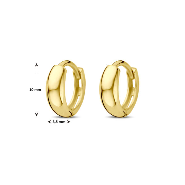 klapoorringen 10 mm 14K geelgoud - Afbeelding 4