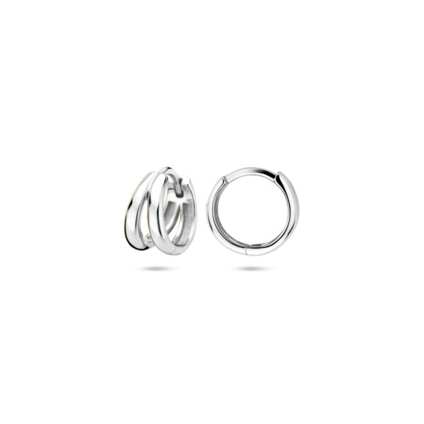klapoorringen 10 mm zilver gerhodineerd - Afbeelding 3