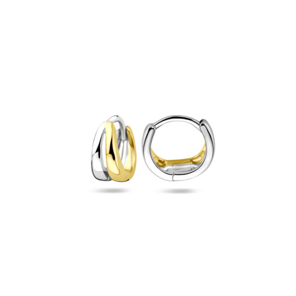 klapoorringen 10 mm zilver verguld (geel/rhodium) - Afbeelding 3