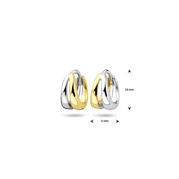 klapoorringen 10 mm zilver verguld (geel/rhodium) - Afbeelding 4