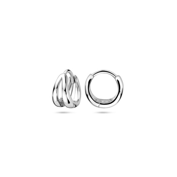klapoorringen 10,5 mm zilver gerhodineerd - Afbeelding 3