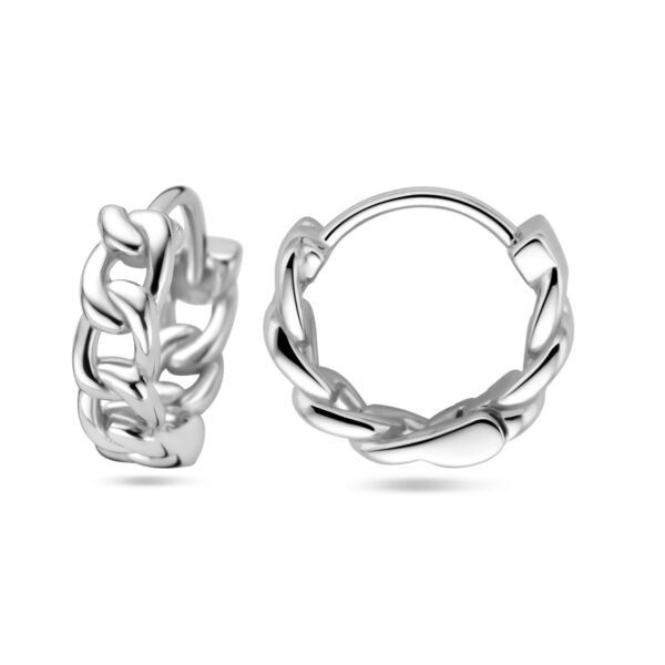 klapoorringen 10,5 mm zilver gerhodineerd - Afbeelding 3