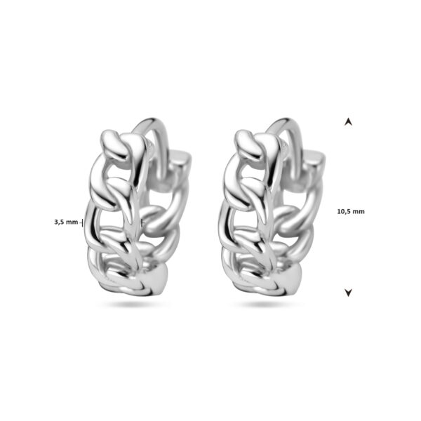 klapoorringen 10,5 mm zilver gerhodineerd - Afbeelding 5
