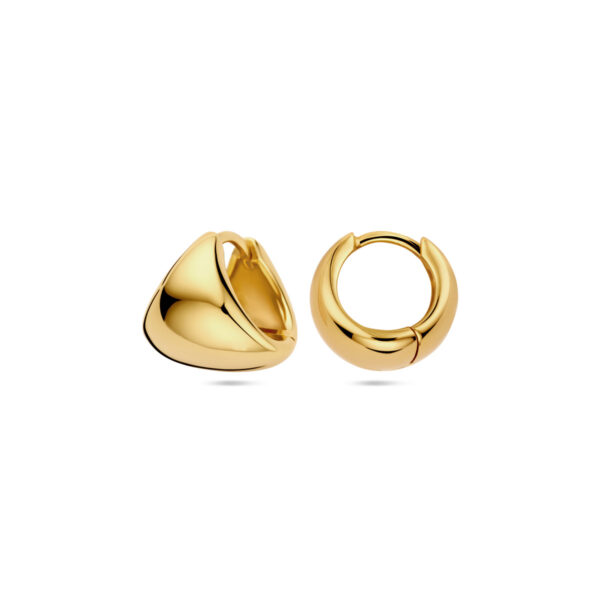 klapoorringen 11 mm 1 micron zilver verguld (geel) - Afbeelding 3