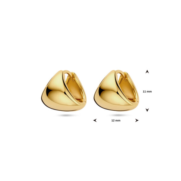 klapoorringen 11 mm 1 micron zilver verguld (geel) - Afbeelding 4