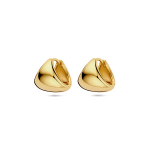 klapoorringen 11 mm 1 micron zilver verguld (geel)