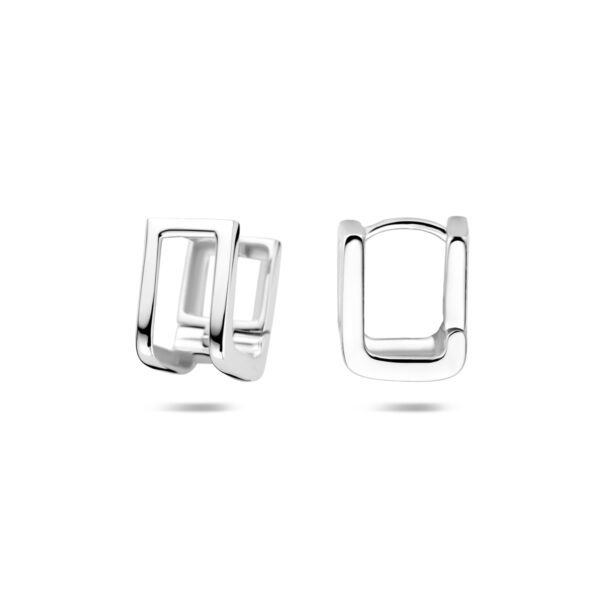 klapoorringen 11 mm zilver gerhodineerd - Afbeelding 3