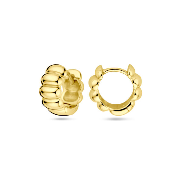 klapoorringen 11,5 mm 1 micron zilver verguld (geel) - Afbeelding 3